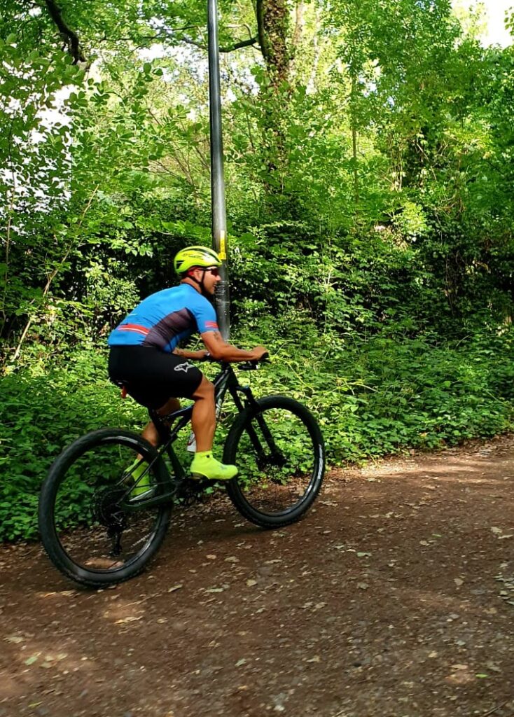 Cycling in the woods